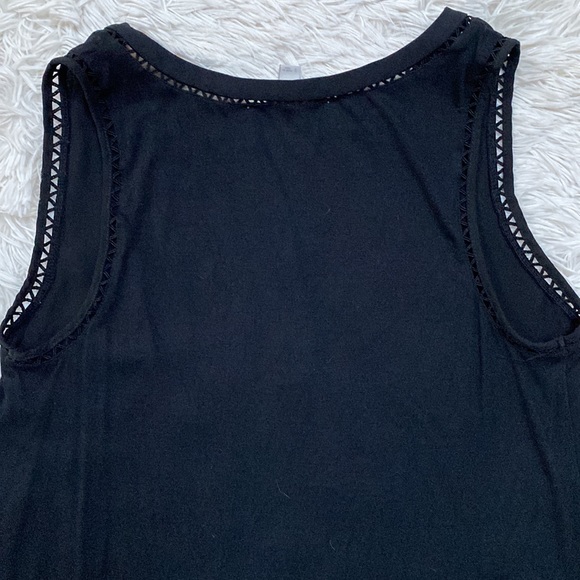 Loft Sleeveless Split Neck Blouse ๐ Black - Picture 11 of 14